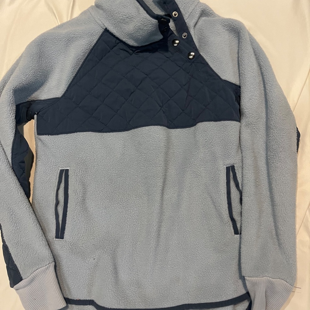 Asymmetrical Snap Up Fleece